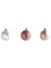 Beliani 60er-Set Weihnachtsbaumkugeln TYIN in Rosa