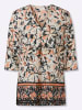 Sieh an! Longbluse in champagner-papaya-bedruckt
