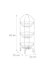 relaxdays Obst Etagere in Silber - (B)33 x (H)80 x (T)32 cm