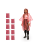relaxdays 100 x Regenponcho in Rot