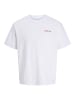 JACK & JONES Junior Basic T-Shirt Backprint Baumwolle Jjlemon in bright white