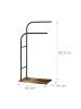 relaxdays Handtuchständer in Dunkelbraun/ Schwarz - (B)40 x (H)80,5 x (T)24 cm