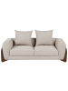 Beliani 2-Sitzer Sofa VINLIDEN in Beige/Braun - (W) 180 x (H) 62 x (L) 87 cm