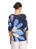 BETTY & CO Feinstrickpullover mit Print in Dunkelblau/Blau
