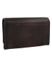 Greenburry Destressed Geldbörse RFID Schutz Leder 13 cm in teak brown