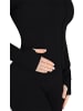 Circle Five Damen Shaping Zipper Jacke Trainingsjacke in Schwarz