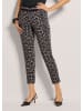 MADELEINE Leo-Print Jersey-Hose mit Stretch in schwarz / grau