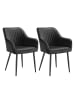 SONGMICS 2er-Set: Esszimmerstuhl in tintenschwarz - (B)62.5 x (H)85 x (T)60 cm