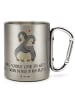 Mr. & Mrs. Panda Edelstahlbecher Pinguine Kuscheln mit Spruch in Silber