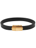 Adeliás Unisex Armband aus Leder 20,5 cm in gold