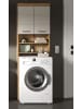 Inn.Furn Waschmaschinenschrank Sand, Eiche matt 63 x 191 cm, Waschmaschinen Überbau