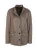 GOLDNER Blazer in weicher Velourslederoptik in taupe