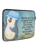 Mr. & Mrs. Panda Laptop Tasche Pinguin Duschen Design mit Spruch in Weiß