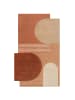 KADIMA DESIGN Wollteppich modern, abstrakt, rutschfest, Teppich 100% Wolle in Terrakotta