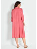 GOLDNER Luftiges Hemdkleid mit Knopfleiste, Midi in koralle