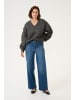 Kaffe Strickpullover KAtrina Loose fit in Dark Grey Melange