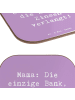 Mr. & Mrs. Panda Glasuntersetzer Spruch Mutter Bank mit Spruch in Lavendeltraum