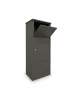 relaxdays Paketbox in Dunkelgrau - (B)38 x (H)105 x (T)23 cm