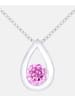 Diamant L'éternel Halskette mit Anhänger aus 375 Weißgold mit Saphir