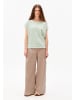 armedangels T-Shirt Slub Jersey Stripe in gras weiß - 0002