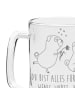 Mr. & Mrs. Panda Bierkrug Mops Verliebt mit Spruch in Transparent