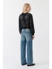 Oui Sweatshirt Spitze in black