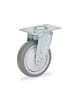 relaxdays 4 x Bockrolle in Grau/ Silber - 75 mm