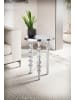 KADIMA DESIGN Beistelltisch 44x44x63 cm Aluminium, Dreibein Design, Silber
