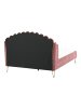 Beliani Doppelbett AMBILLOU in Rosa - (W) 157 x (H) 126 x (L) 214 cm