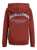 JACK & JONES Junior Hoodie JJEBRANDES BACKP RELAXED SWEAT in burnt henna