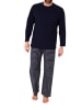 NORMANN Schlafanzug Pyjama lang Flanell Hose - 67433 in navy