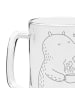 Mr. & Mrs. Panda Glaskrug Bär Morgenkaffee ohne Spruch in Transparent