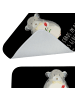 Mr. & Mrs. Panda Badteppich Chinchilla Blume mit Spruch in Schwarz