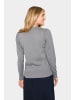 SAINT TROPEZ Strickpullover MilaSZ Gerade Passform in Mist Grey Melange