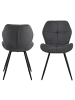 ebuy24 Esszimmerstuhl Petri Grau 2er Set