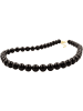 Gallay Kette 10mm Kunststoffperlen schwarz glänzend 80cm in schwarz