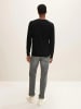 Tom Tailor Dünner Feinstrick Pullover Basic V-Ausschnitt Sweater in Schwarz-2