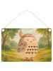 Mr. & Mrs. Panda Schild Eule Federschmuck Design ohne Spruch in Weiß