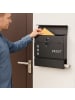 relaxdays Briefkasten in Schwarz - (B)37 x (H)37 x (T)12 cm