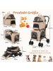 COSTWAY 3 in 1 Hundewagen in Beige