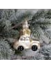 Chic Antique Christbaumschmuck Auto mit Geschenken in Antique Latte