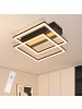 ZMH Deckenleuchte LED RGB in schwarz 2-flammige eckig dimmbar Wohnzimmerlampe