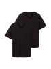 Tom Tailor T-Shirt V-NECK in Schwarz