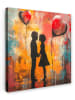 OnlyWow Leinwand Bilder Silhouette Liebe