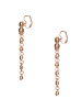 Lulu & Jane Ohrhänger aus Metall-Legierung mit Glas in roségold