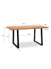 KADIMA DESIGN Esszimmertisch 160x80x76 cm Massivholz / Metall Esstisch