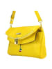 Florence Florence Schultertasche, Clutch Leder gelb ca. 24cm