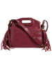 Florence Florence Handtasche Leder bordeaux, rot ca. 24cm