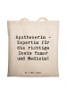 Mr. & Mrs. Panda Jutebeutel Spruch Apothekerin Humor Expertin mi... in Creme