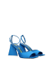The Attico Blau Satin Stiletto Absatz Sandalen